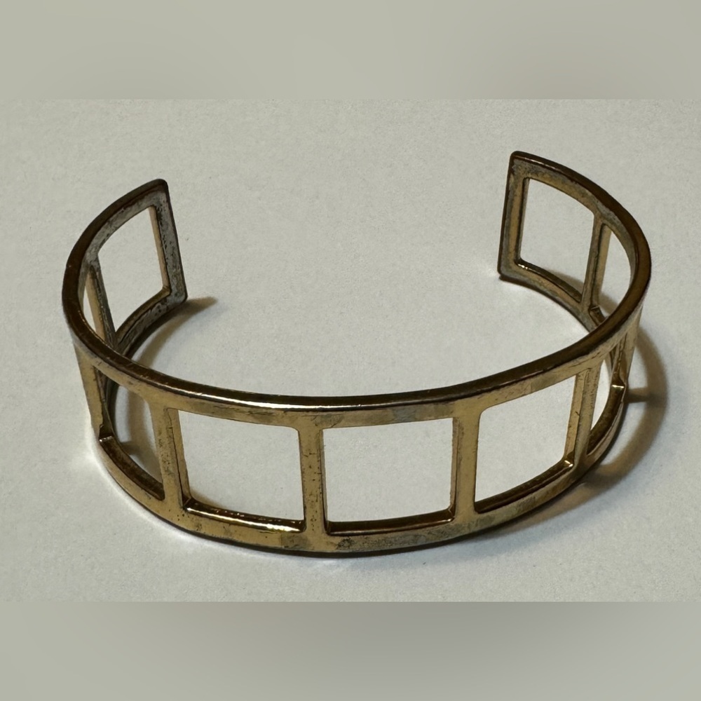 Square Cuff Blank Bracelet Goldtone Blanks Bangle
